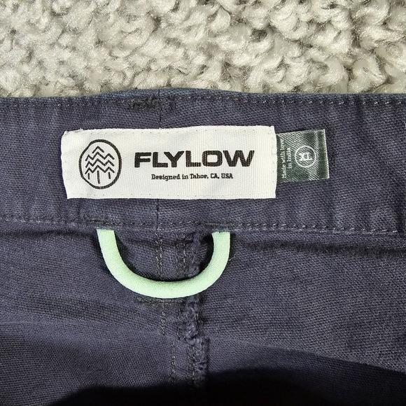Flylow Ditch Pants Mens XL (35 x 32) Blue Canvas Chino HIking Outdoors - Picture 4 of 12